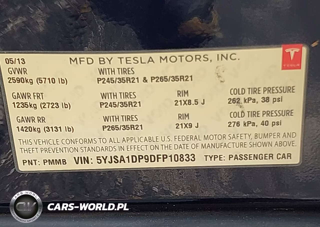 2013 Tesla Model S Performance VIN:5YJSA1DP9DFP10833 - 9