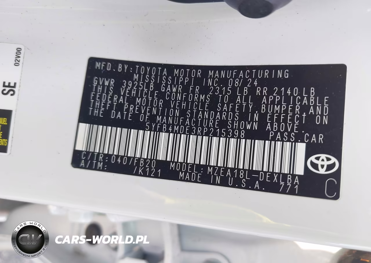 2024 Toyota Corolla Le VIN:5YFB4MDE3RP215398 - 9