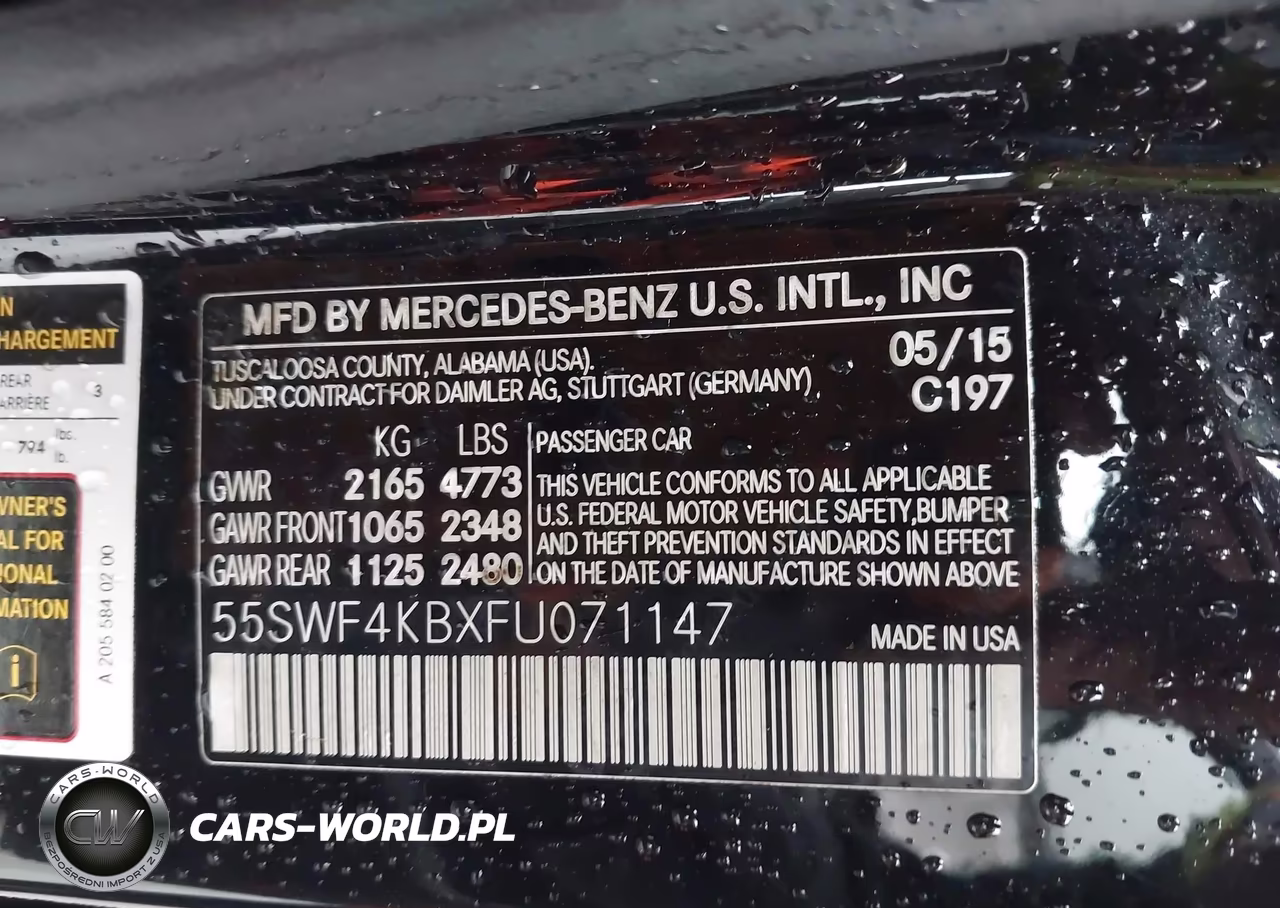 2015 Mercedes-Benz C 300 4Matic VIN:55SWF4KBXFU071147 - 9