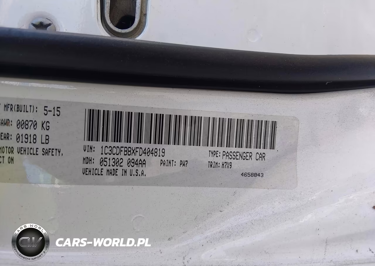 2015 Dodge Dart Sxt VIN:1C3CDFBBXFD404819 - 9