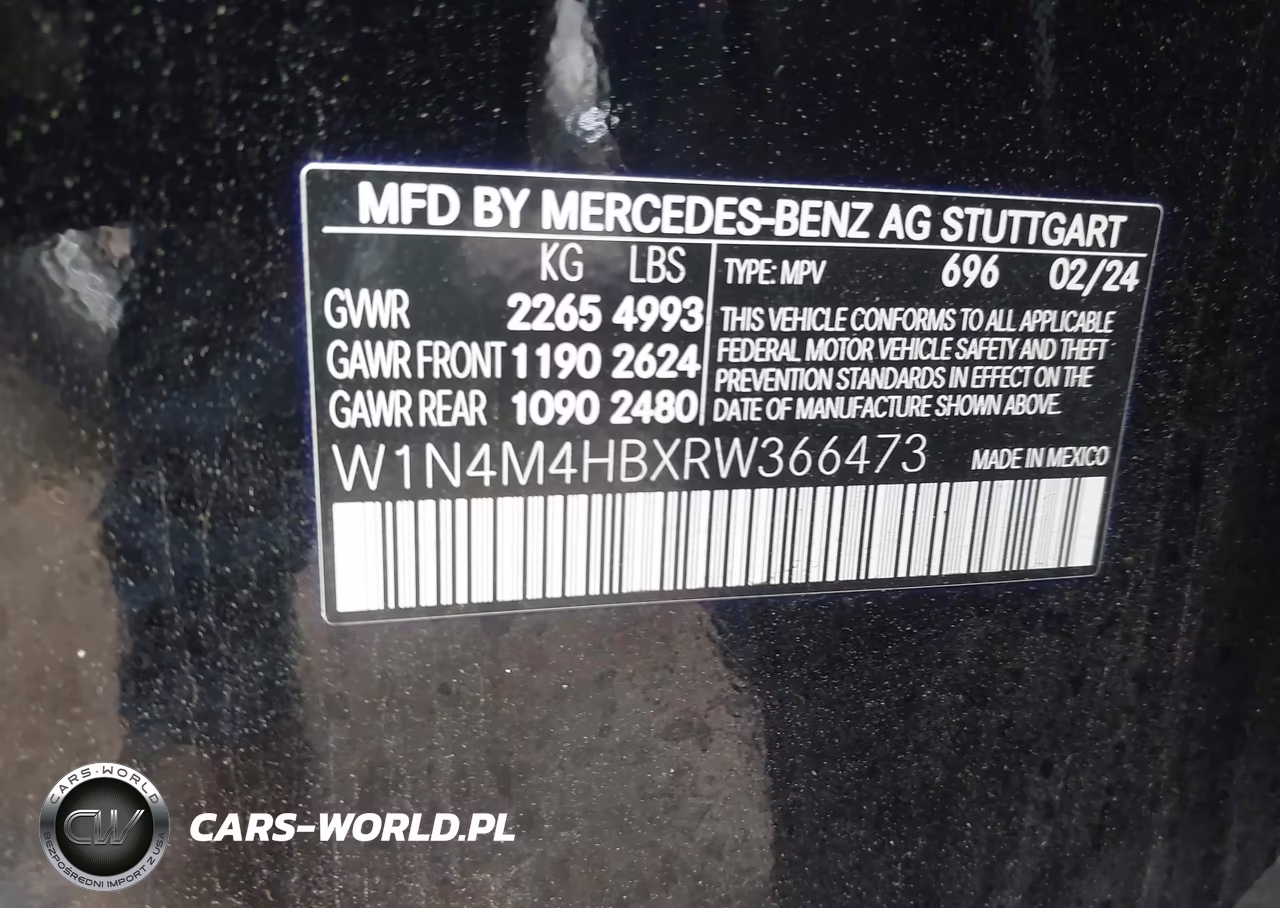 2024 Mercedes-Benz Glb 250 4Matic VIN:W1N4M4HBXRW366473 - 9
