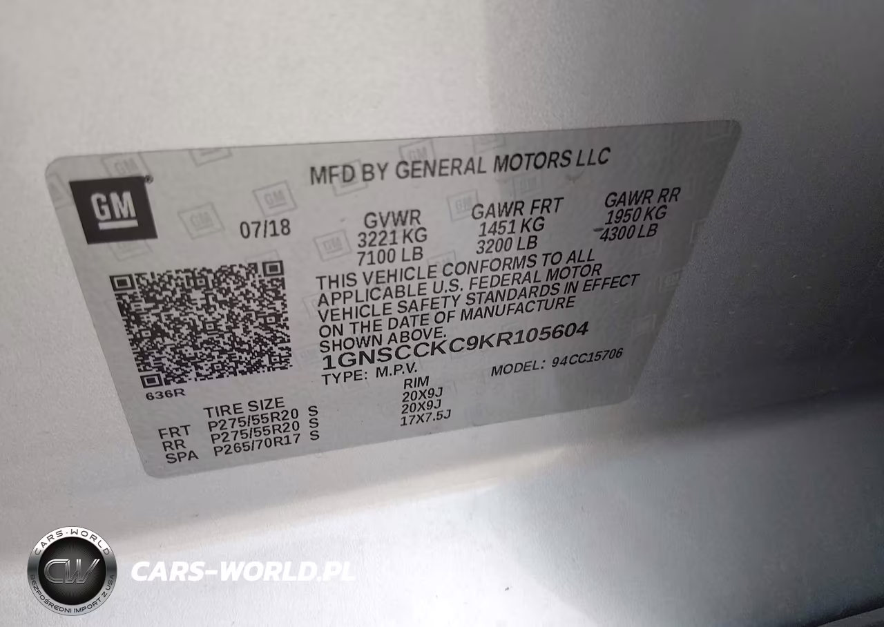 2019 Chevrolet Tahoe Premier VIN:1GNSCCKC9KR105604 - 9