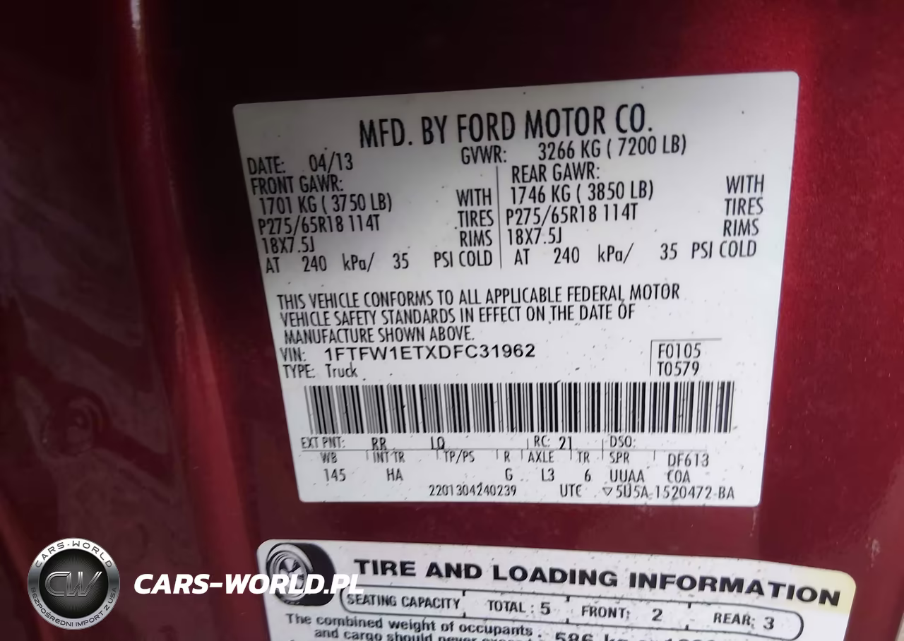 2013 Ford F-150 Fx4-King Ranch-Lariat-Limited-Platinum-Xl-Xlt VIN:1FTFW1ETXDFC31962 - 9