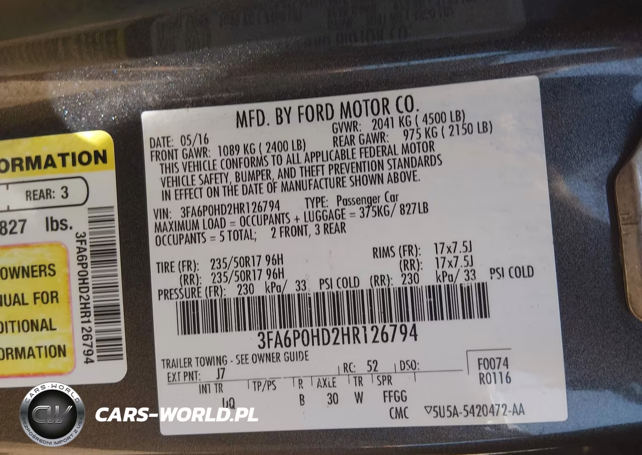 2017 Ford Fusion Se VIN:3FA6P0HD2HR126794 - 9