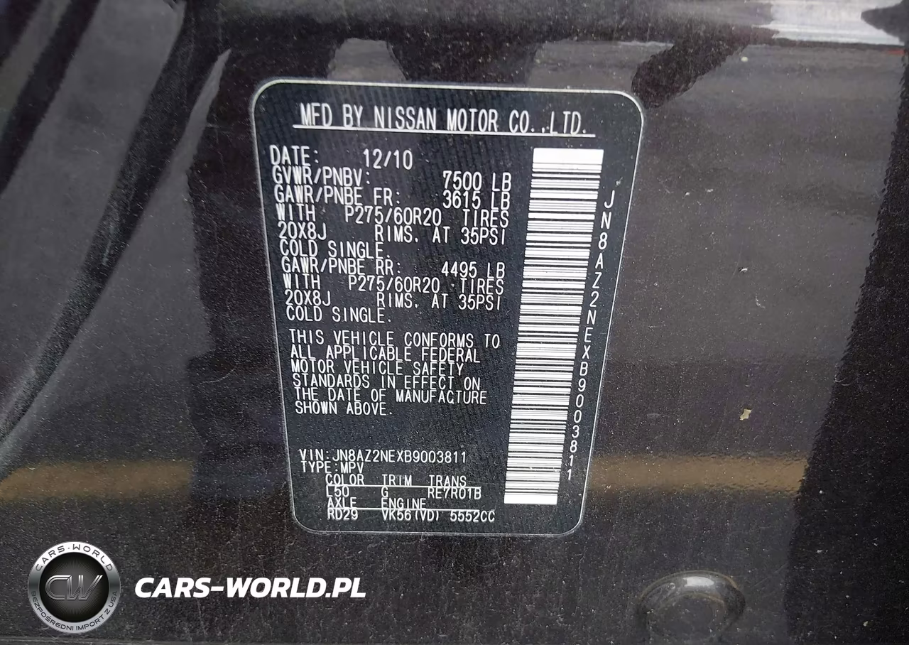 2011 Infiniti Qx56 VIN:JN8AZ2NEXB9003811 - 9