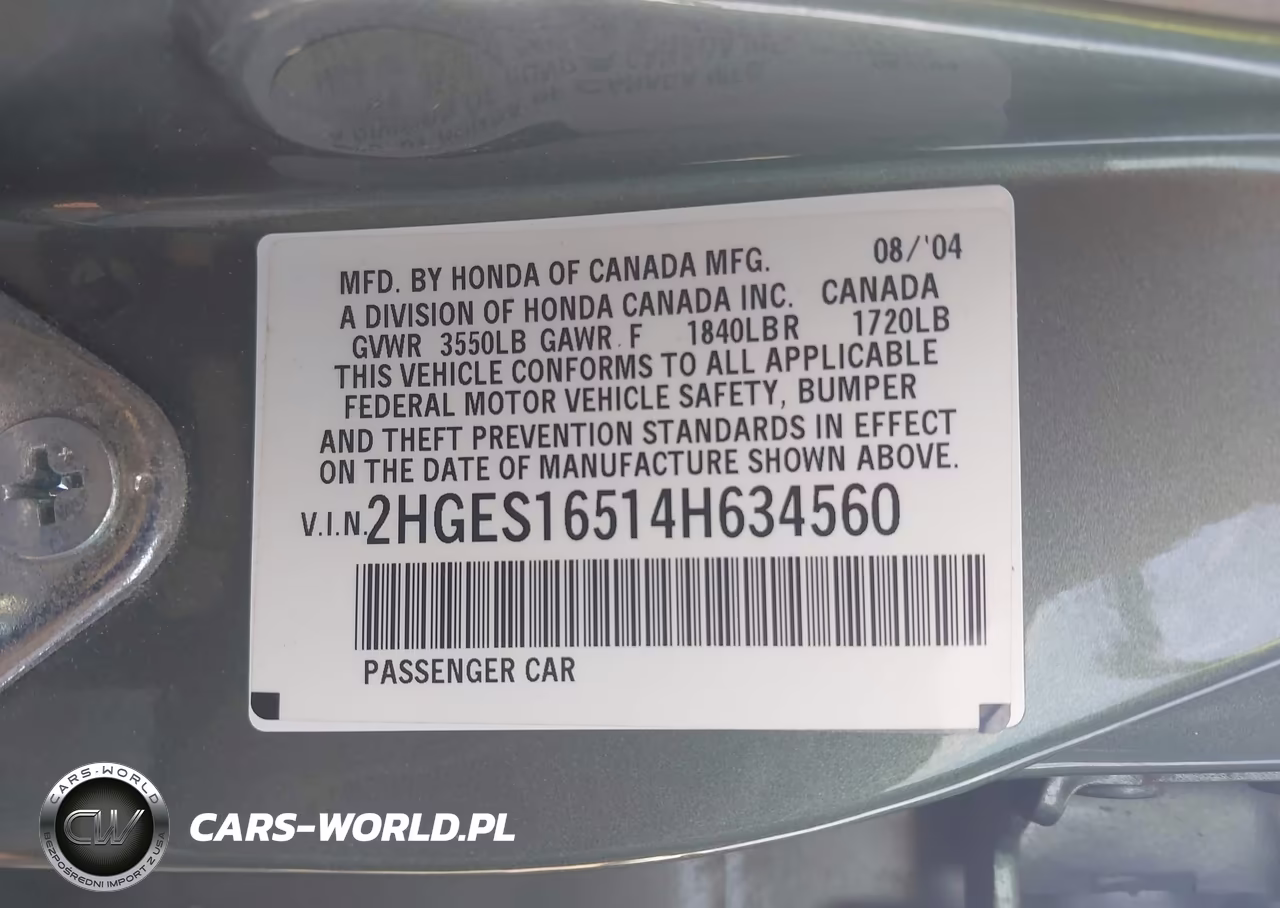 2004 Honda Civic Lx VIN:2HGES16514H634560 - 9