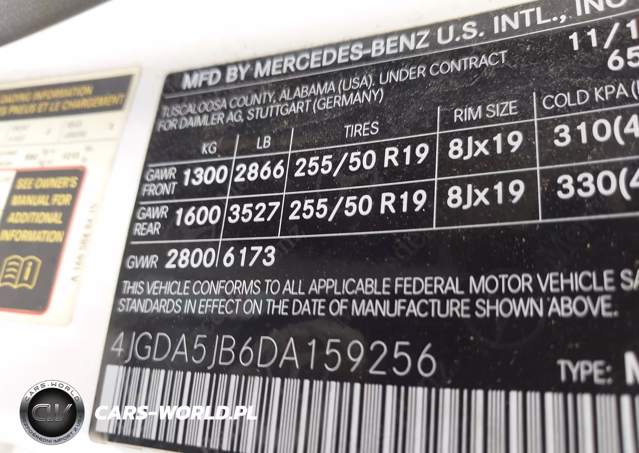 2013 Mercedes-Benz Ml 350 VIN:4JGDA5JB6DA159256 - 9