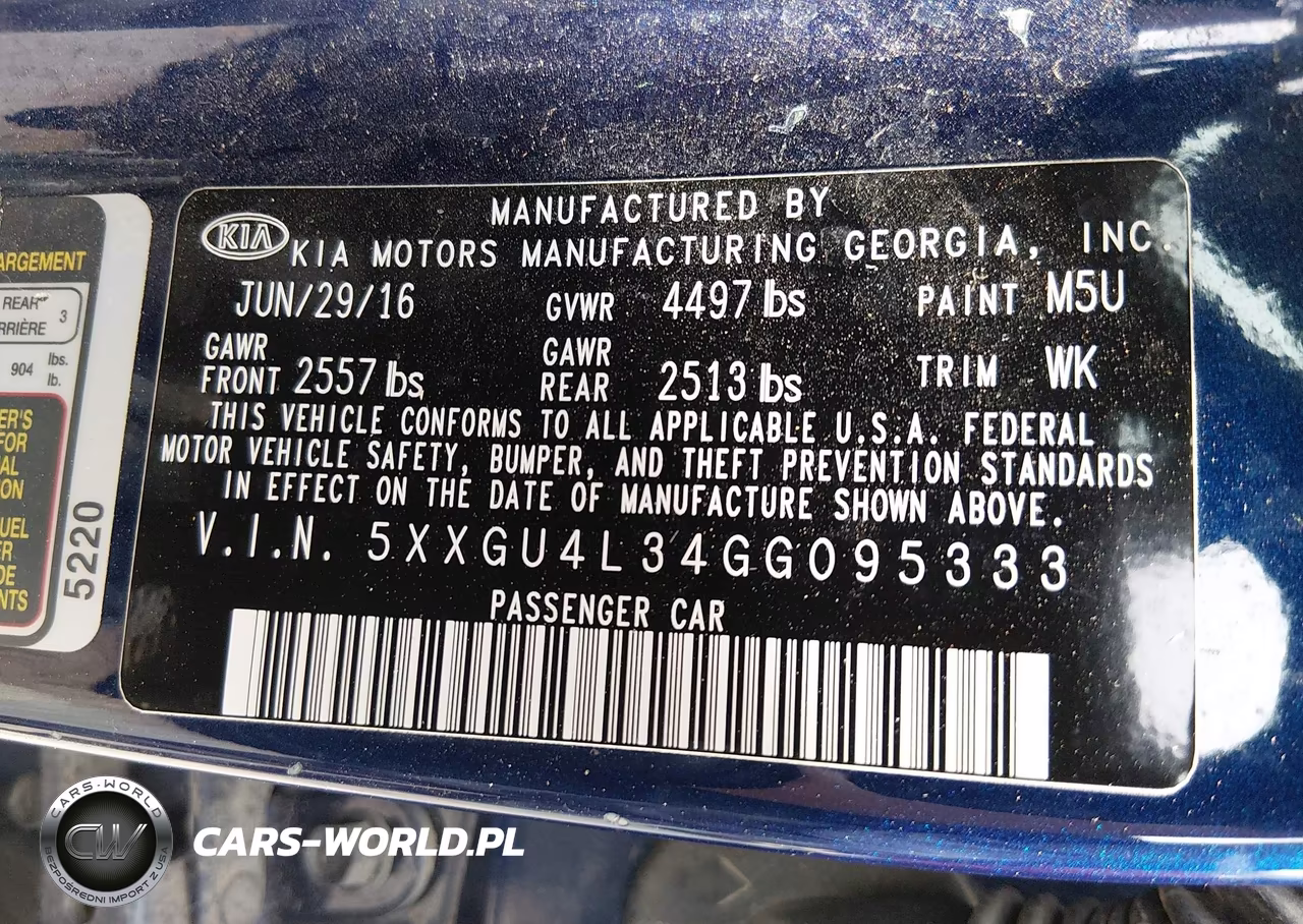 2016 Kia Optima Ex VIN:5XXGU4L34GG095333 - 9