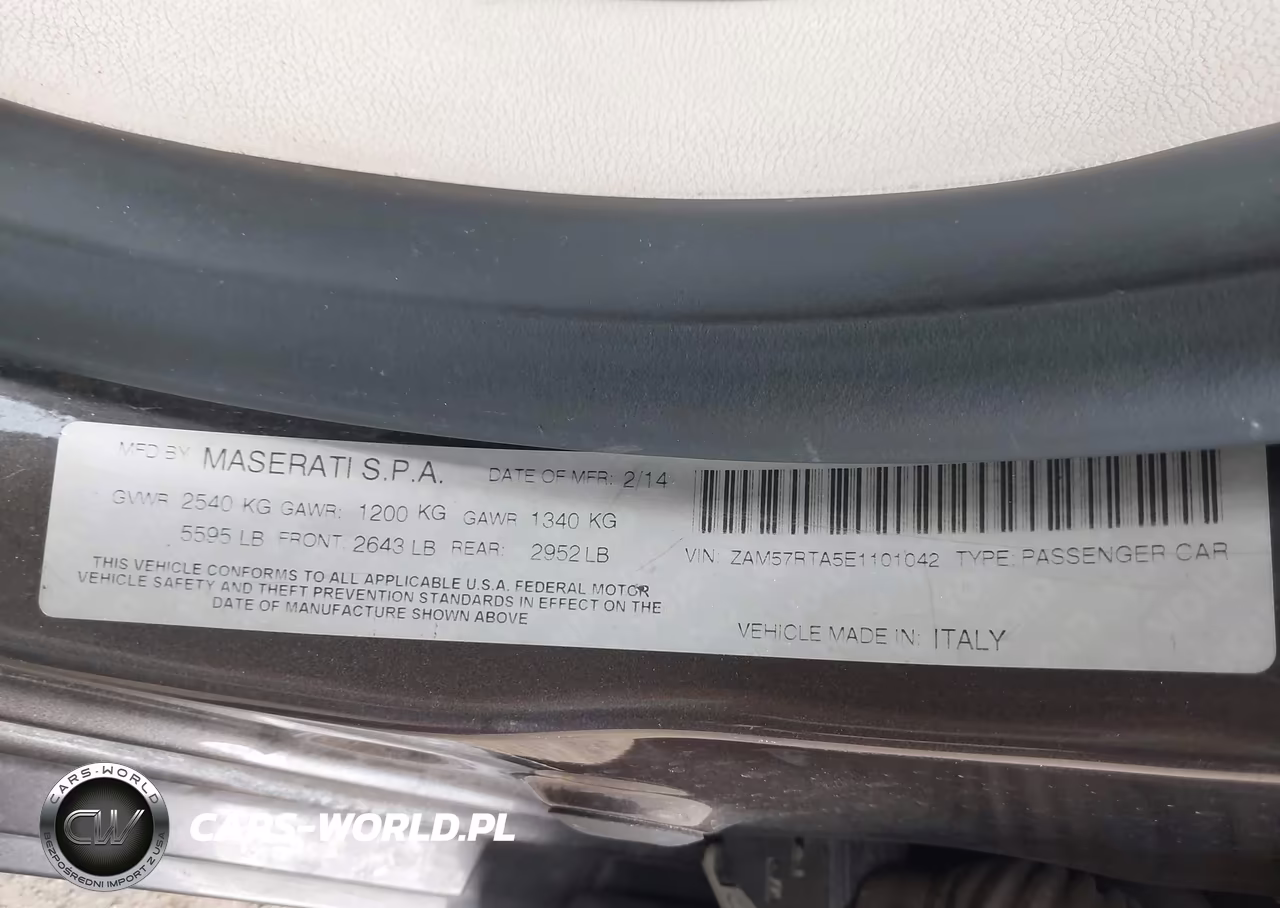 2014 Maserati Ghibli S Q4 VIN:ZAM57RTA5E1101042 - 9