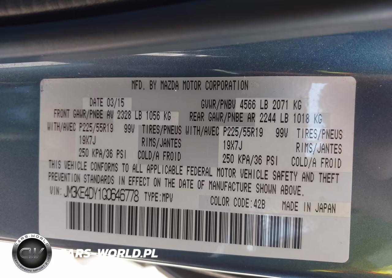 2016 Mazda Cx-5 Grand Touring VIN:JM3KE4DY1G0646778 - 9
