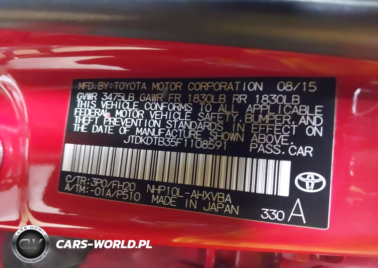 2015 Toyota Prius C One VIN:JTDKDTB35F1108591 - 9
