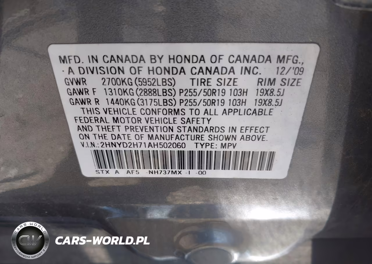 2010 Acura Mdx Advance Package VIN:2HNYD2H71AH502060 - 9