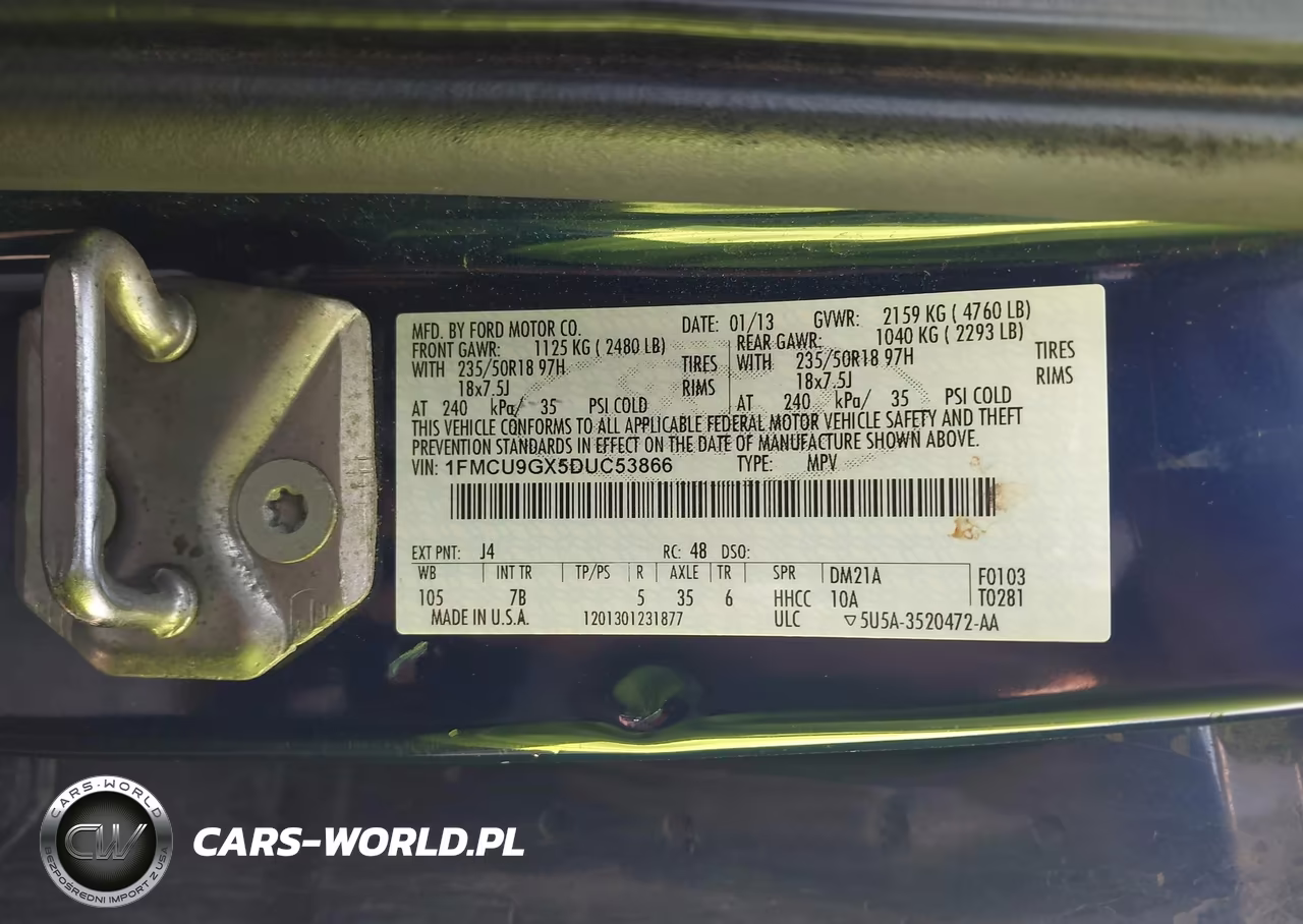 2013 Ford Escape Se VIN:1FMCU9GX5DUC53866 - 9