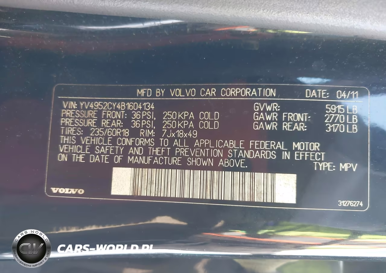 2011 Volvo Xc90 3.2 VIN:YV4952CY4B1604134 - 9
