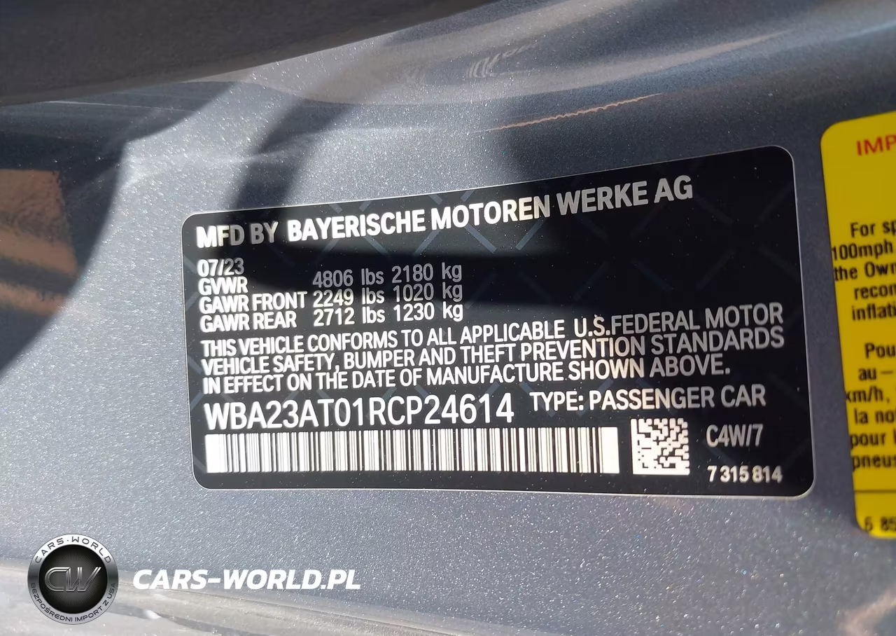 2024 BMW 430I VIN:WBA23AT01RCP24614 - 9
