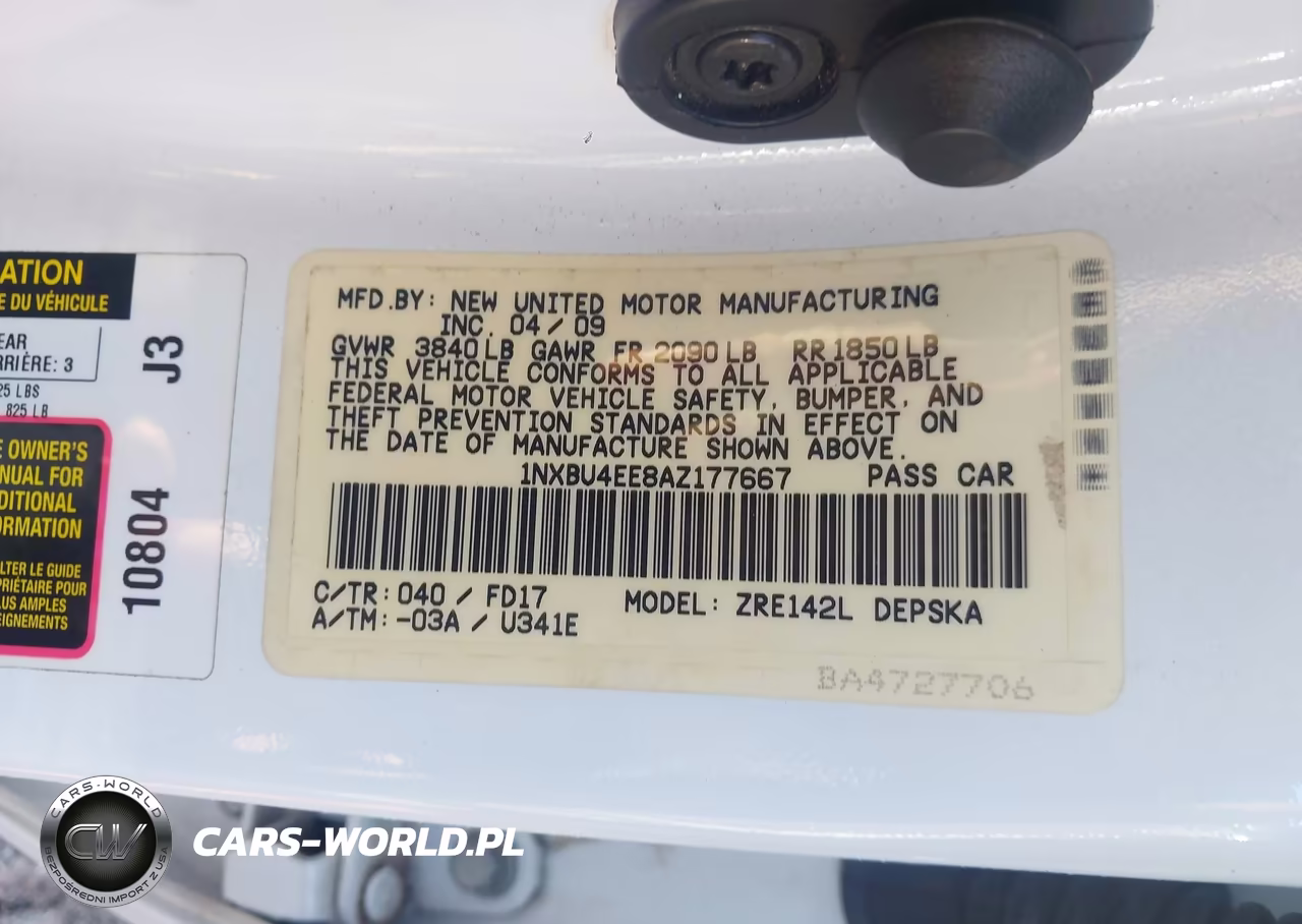 2010 Toyota Corolla S VIN:1NXBU4EE8AZ177667 - 9
