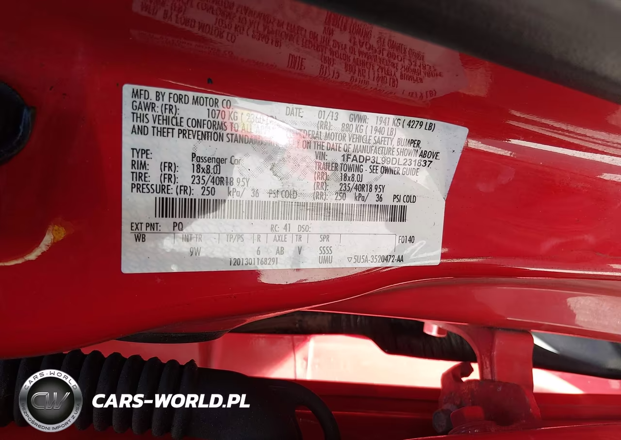 2013 Ford Focus St VIN:1FADP3L99DL231837 - 9