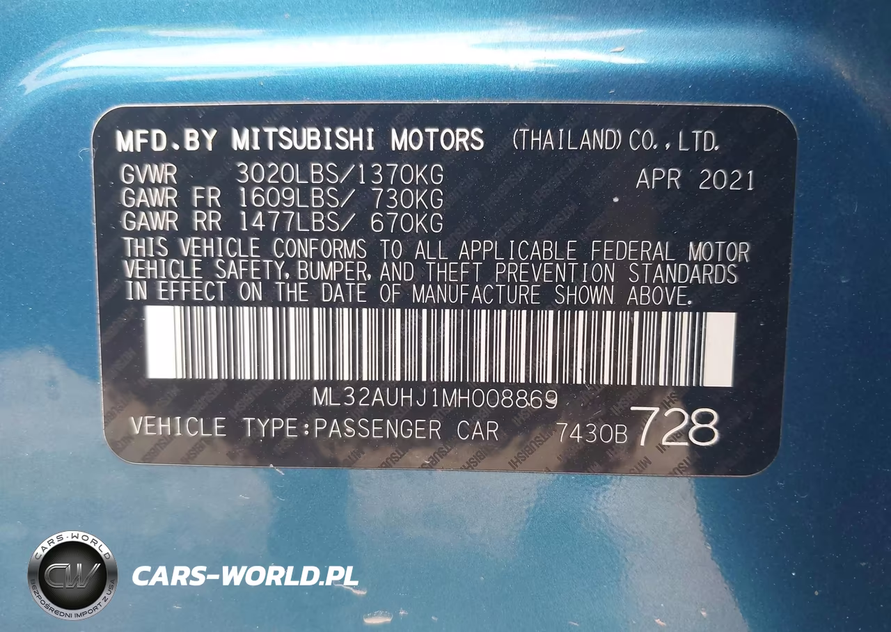 2021 Mitsubishi Mirage Carbonite Edition-Es-Le VIN:ML32AUHJ1MH008869 - 9
