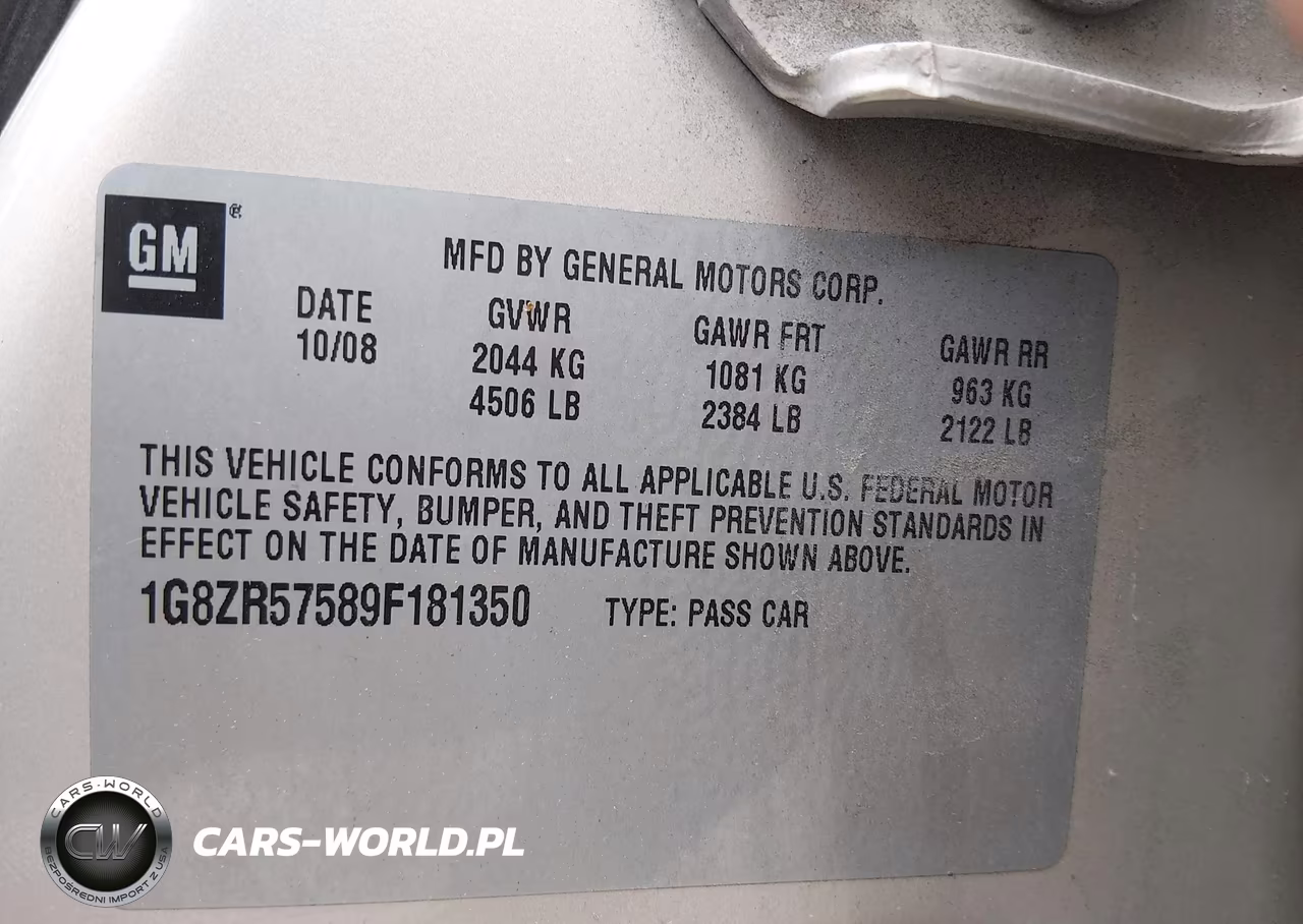 2009 Saturn Aura Green Line Hybrid VIN:1G8ZR57589F181350 - 9