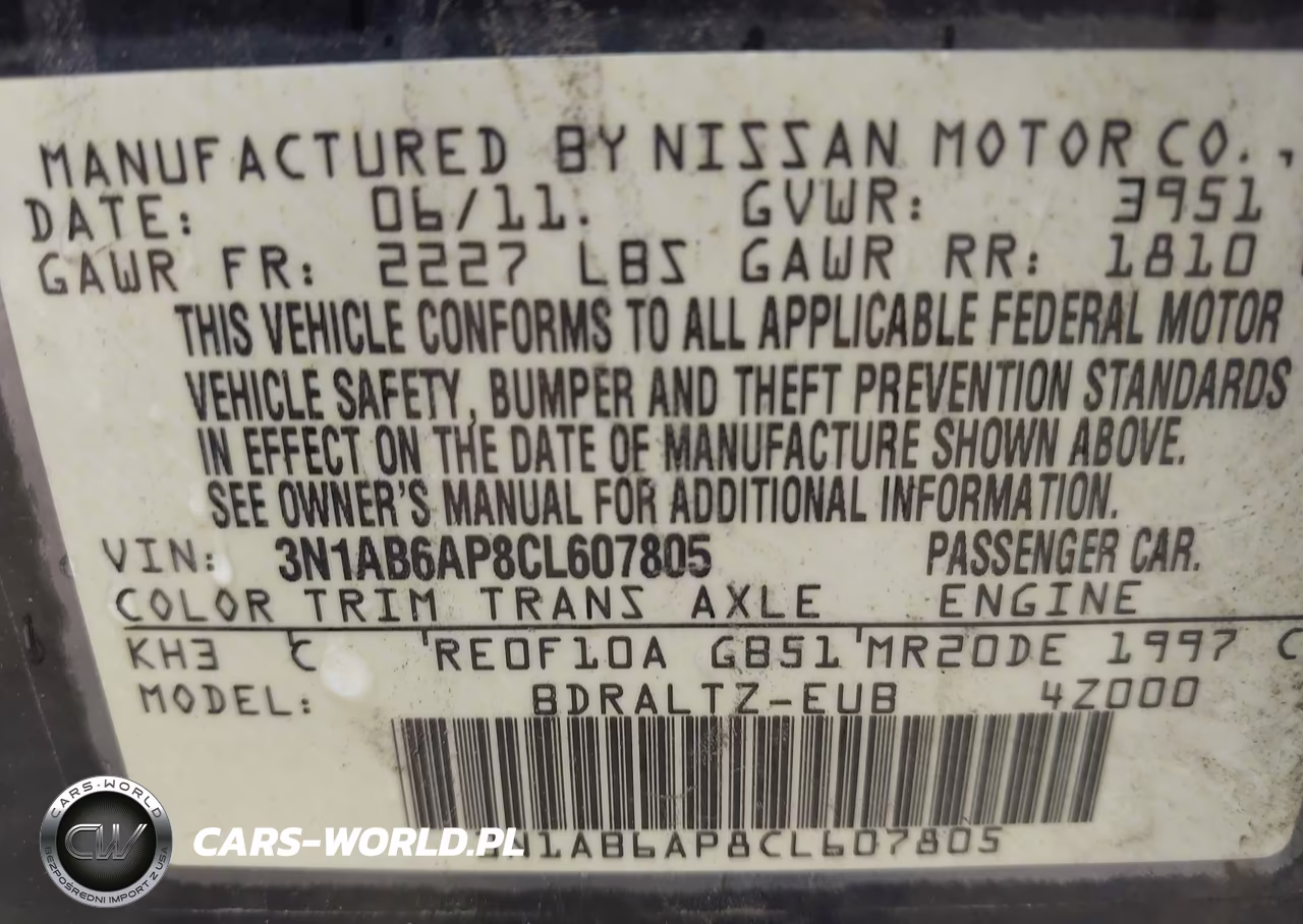 2012 Nissan Sentra 2.0 S VIN:3N1AB6AP8CL607805 - 9