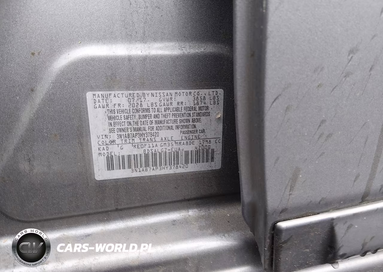 2017 Nissan Sentra Sl VIN:3N1AB7AP3HY378420 - 9