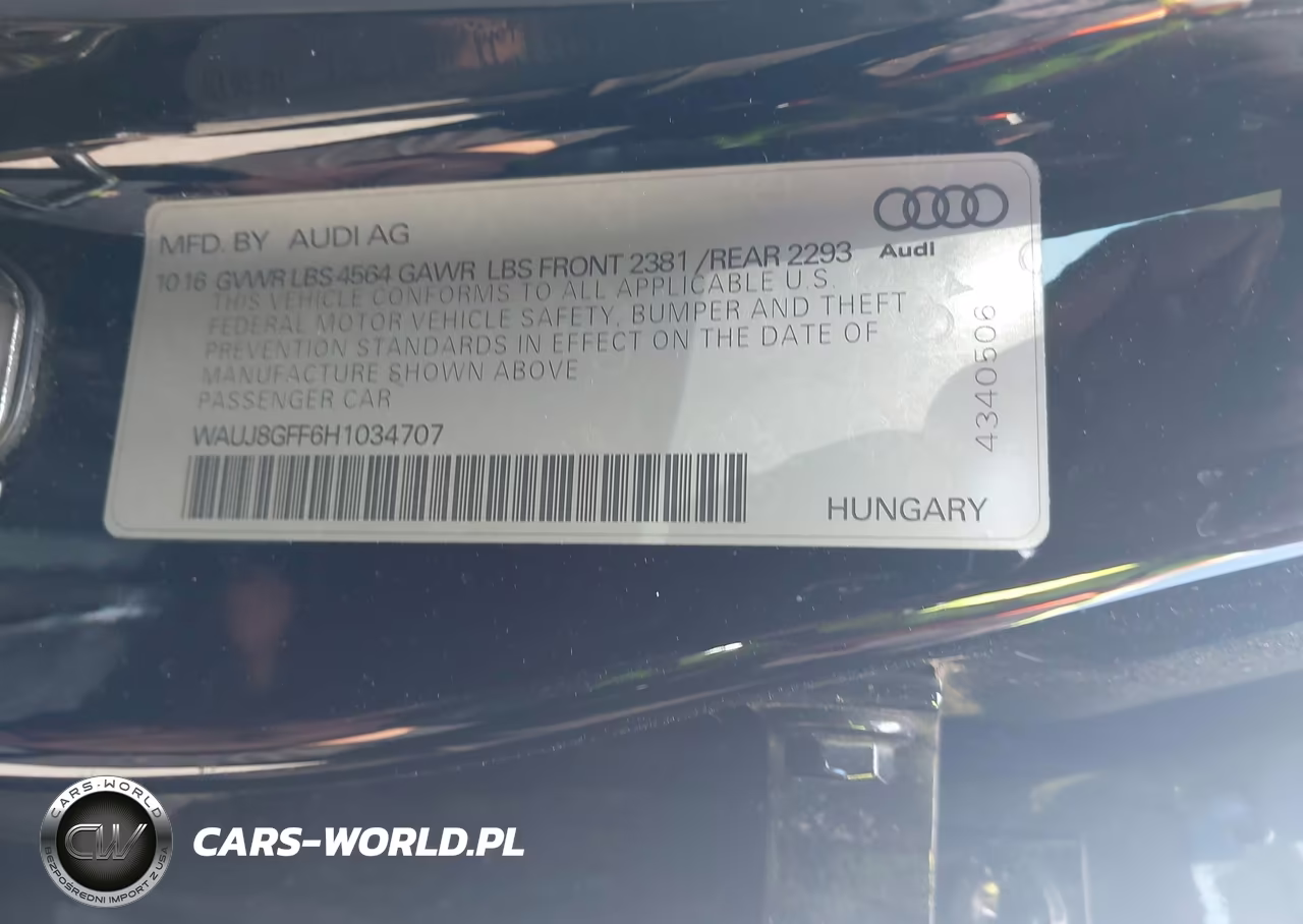 2017 Audi A3 Premium Plus VIN:WAUJ8GFF6H1034707 - 9