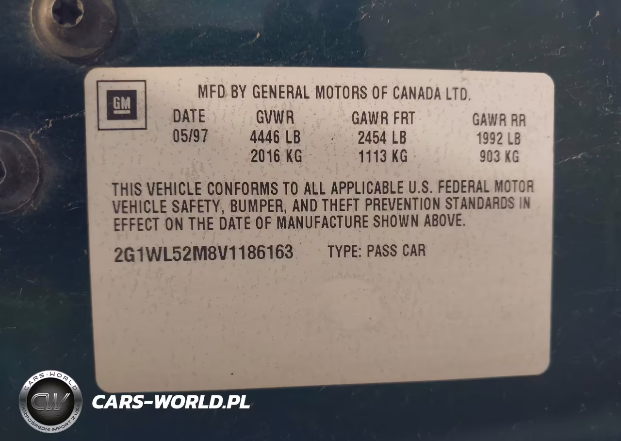 1997 Chevrolet Lumina Police-Taxi Pkgs Taxi W-P01 VIN:2G1WL52M8V1186163 - 9