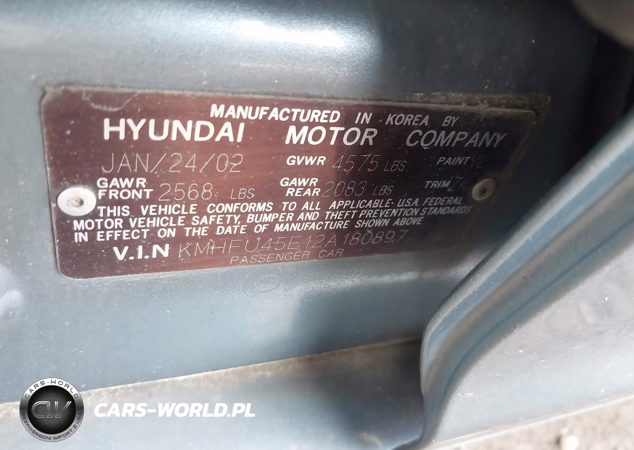 2002 Hyundai Xg350 L VIN:KMHFU45E12A180897 - 9
