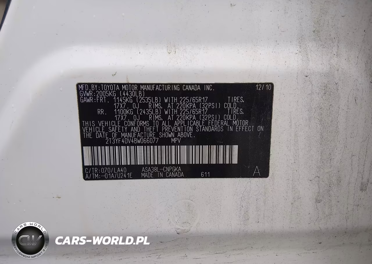 2011 Toyota Rav4 Limited VIN:2T3YF4DV4BW066077 - 9