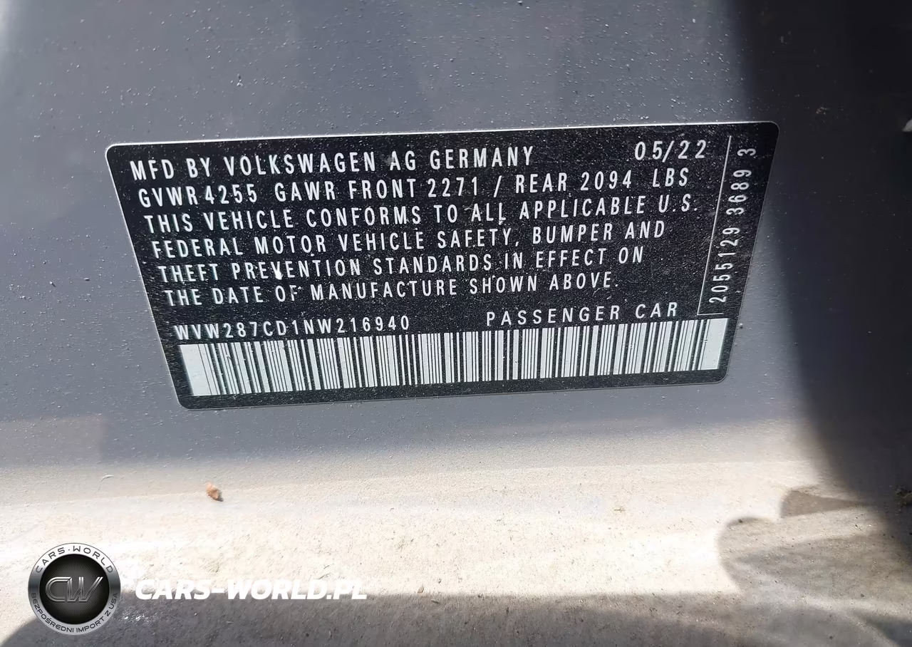 2022 Volkswagen Golf Gti 2.0T Se VIN:WVW287CD1NW216940 - 9