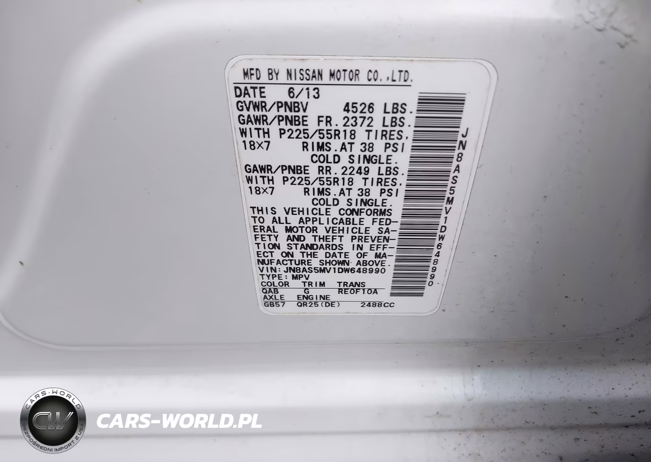 2013 Nissan Rogue Sv W-Sl Pkg VIN:JN8AS5MV1DW648990 - 9