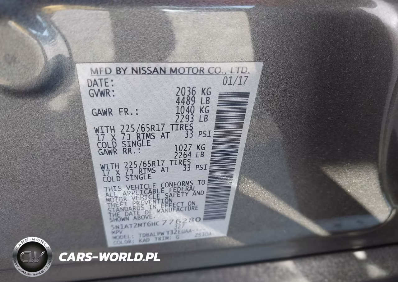 2017 Nissan Rogue S VIN:5N1AT2MT6HC776280 - 9