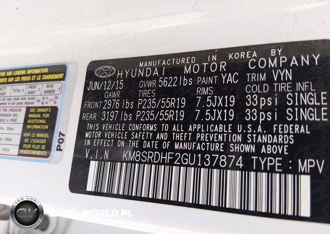 2016 Hyundai Santa Fe Limited VIN:KM8SRDHF2GU137874 - 9