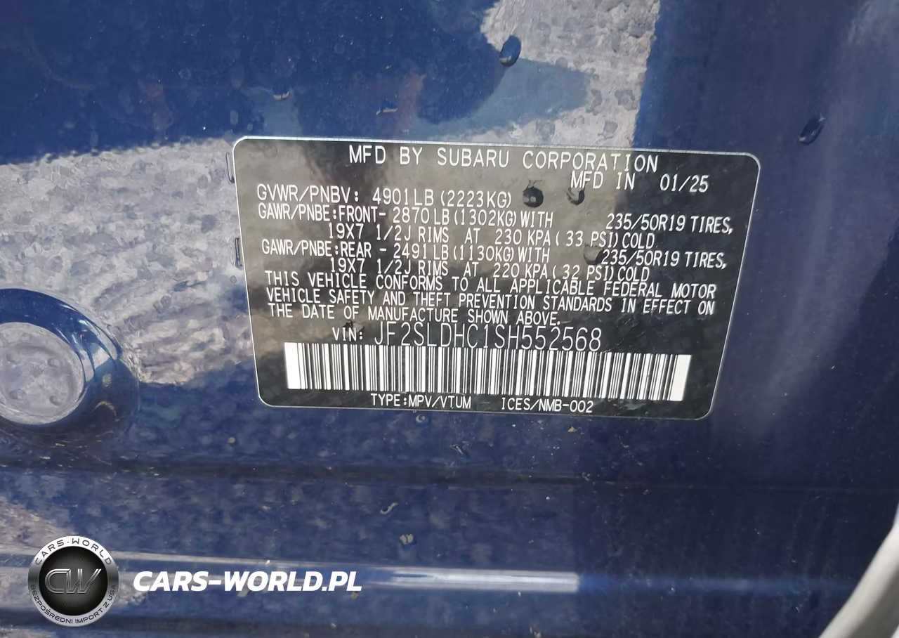 2025 Subaru Forester Sport VIN:JF2SLDHC1SH552568 - 9