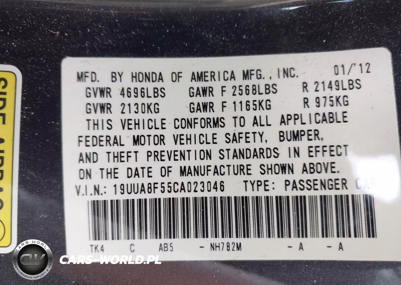 2012 Acura Tl 3.5 VIN:19UUA8F55CA023046 - 9