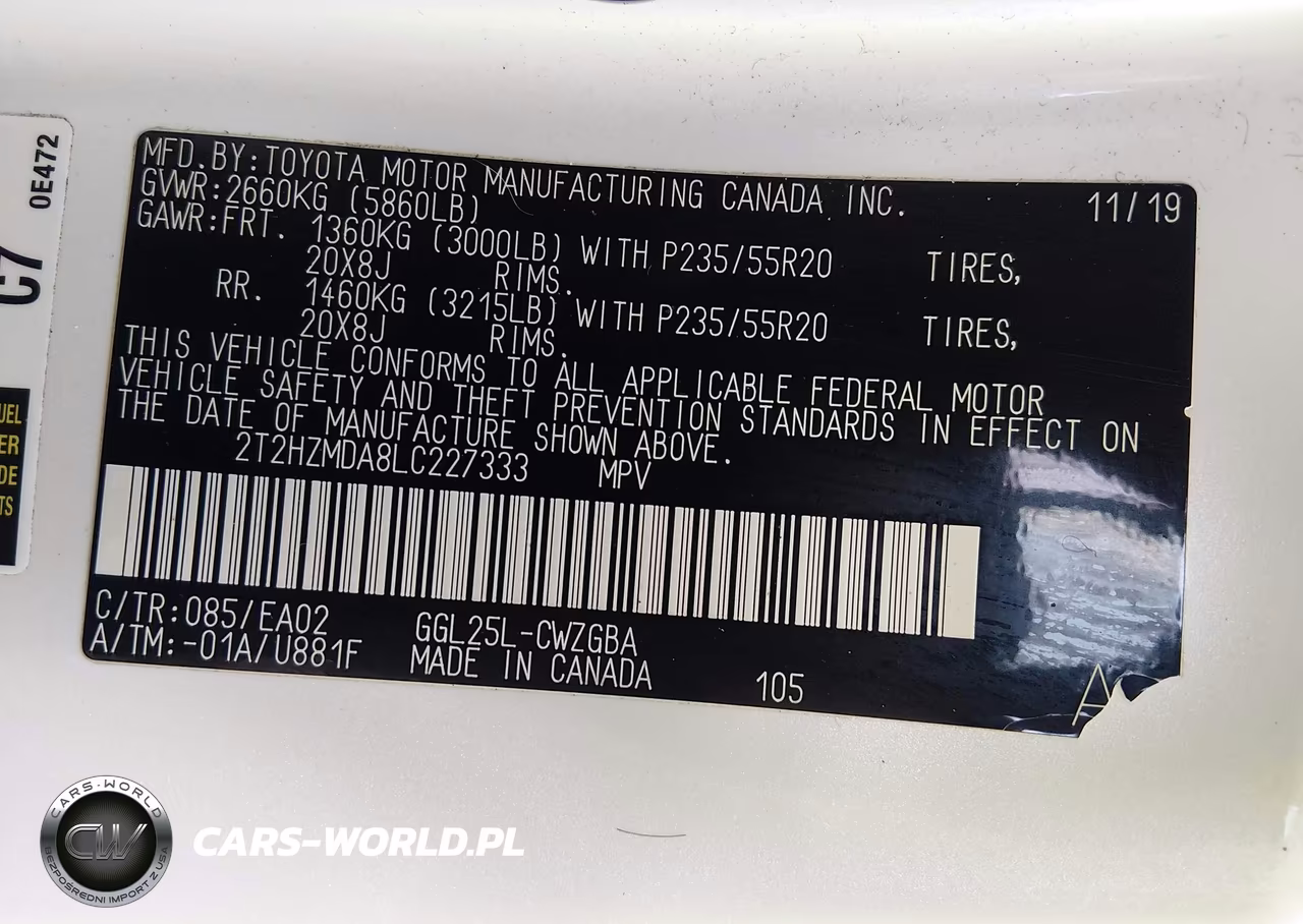 2020 Lexus Rx 350 VIN:2T2HZMDA8LC227333 - 9