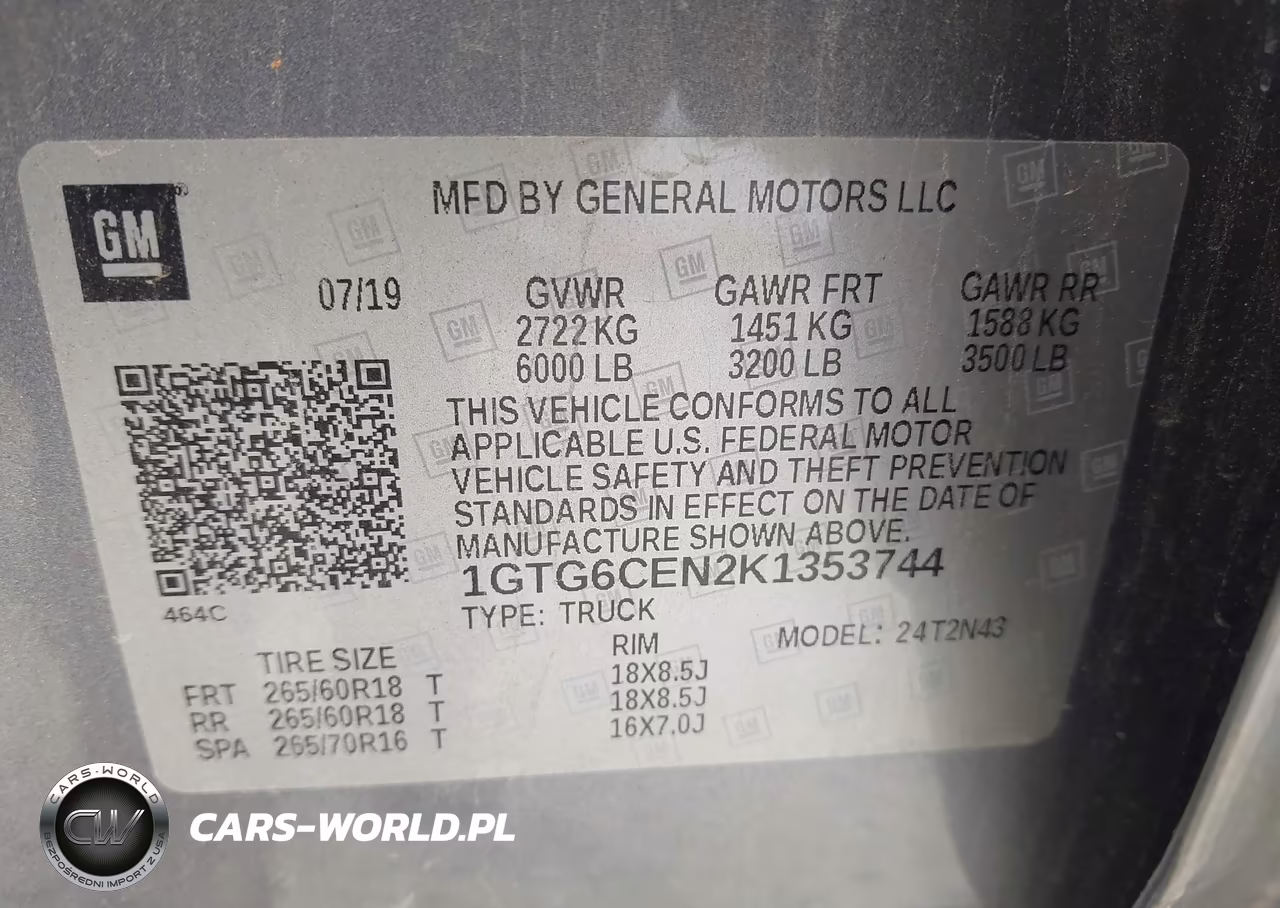 2019 GMC Canyon Sle VIN:1GTG6CEN2K1353744 - 9