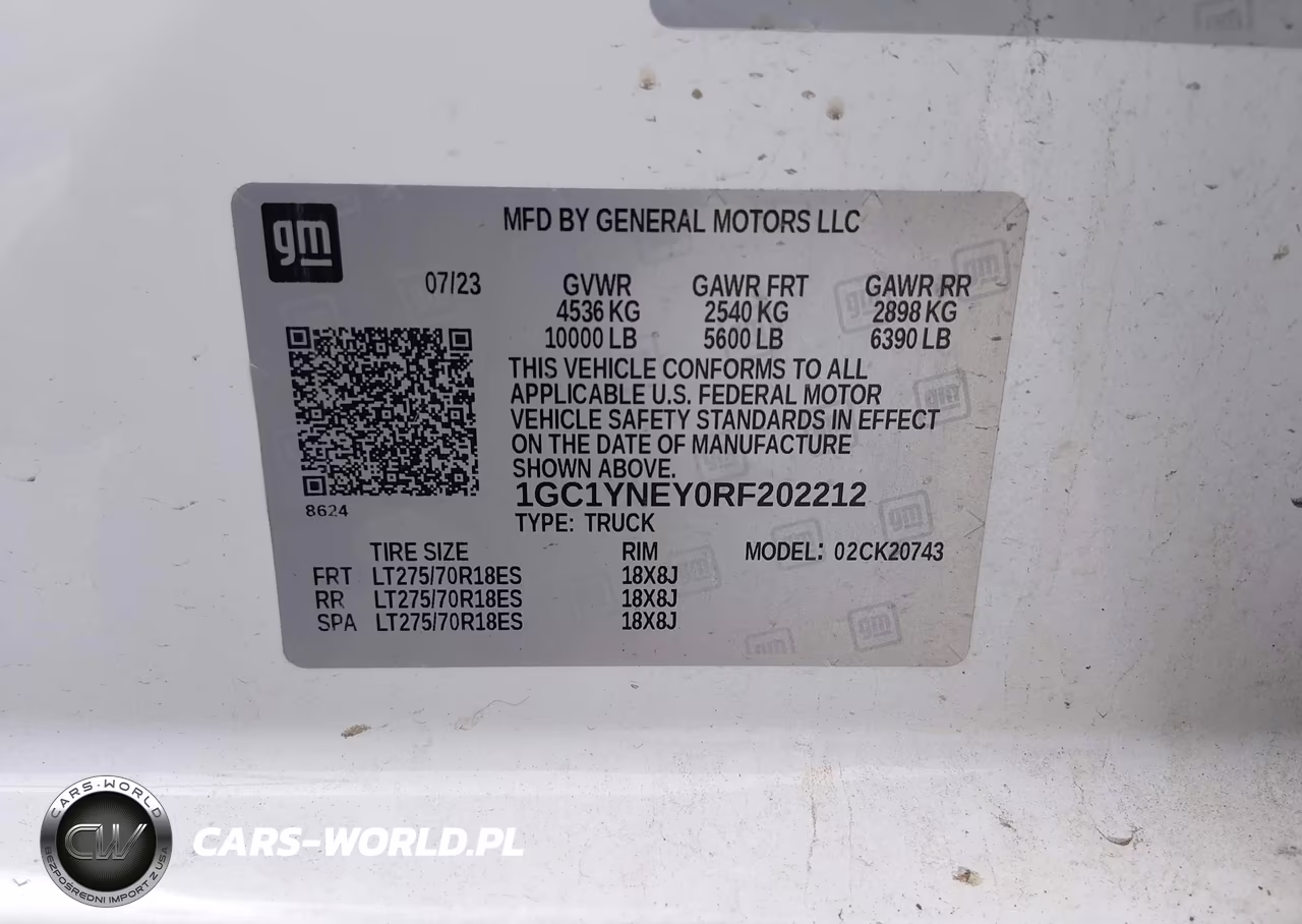 2024 Chevrolet Silverado 2500Hd 4Wd Standard Bed Lt VIN:1GC1YNEY0RF202212 - 9