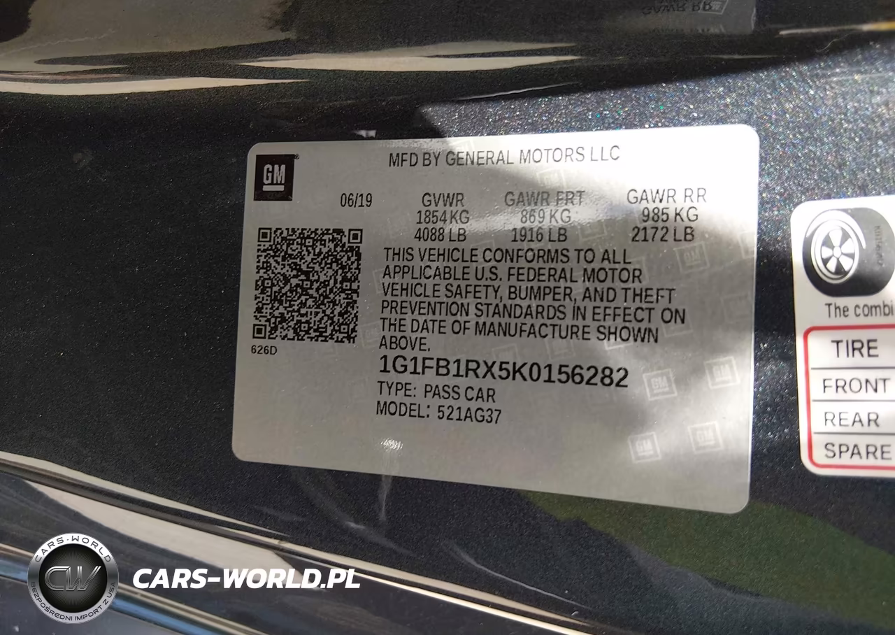2019 Chevrolet Camaro 1Ls VIN:1G1FB1RX5K0156282 - 9