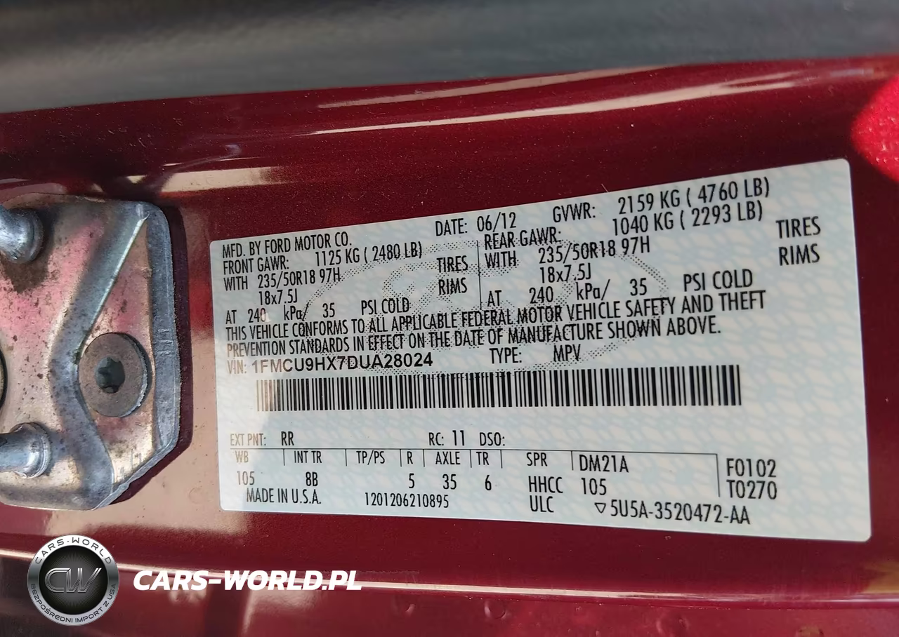 2013 Ford Escape Sel VIN:1FMCU9HX7DUA28024 - 9