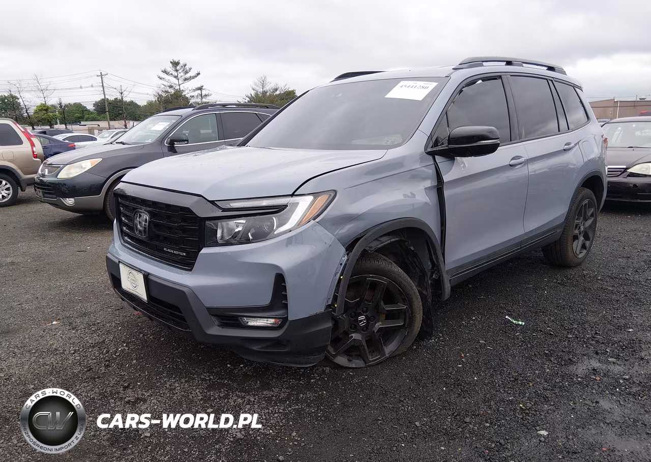 2025 Honda Passport Awd Black VIN:5FNYF8H89SB015899 - 2