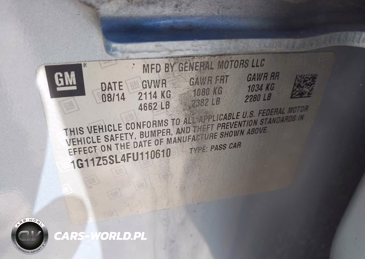2015 Chevrolet Impala Ls VIN:1G11Z5SL4FU110610 - 9