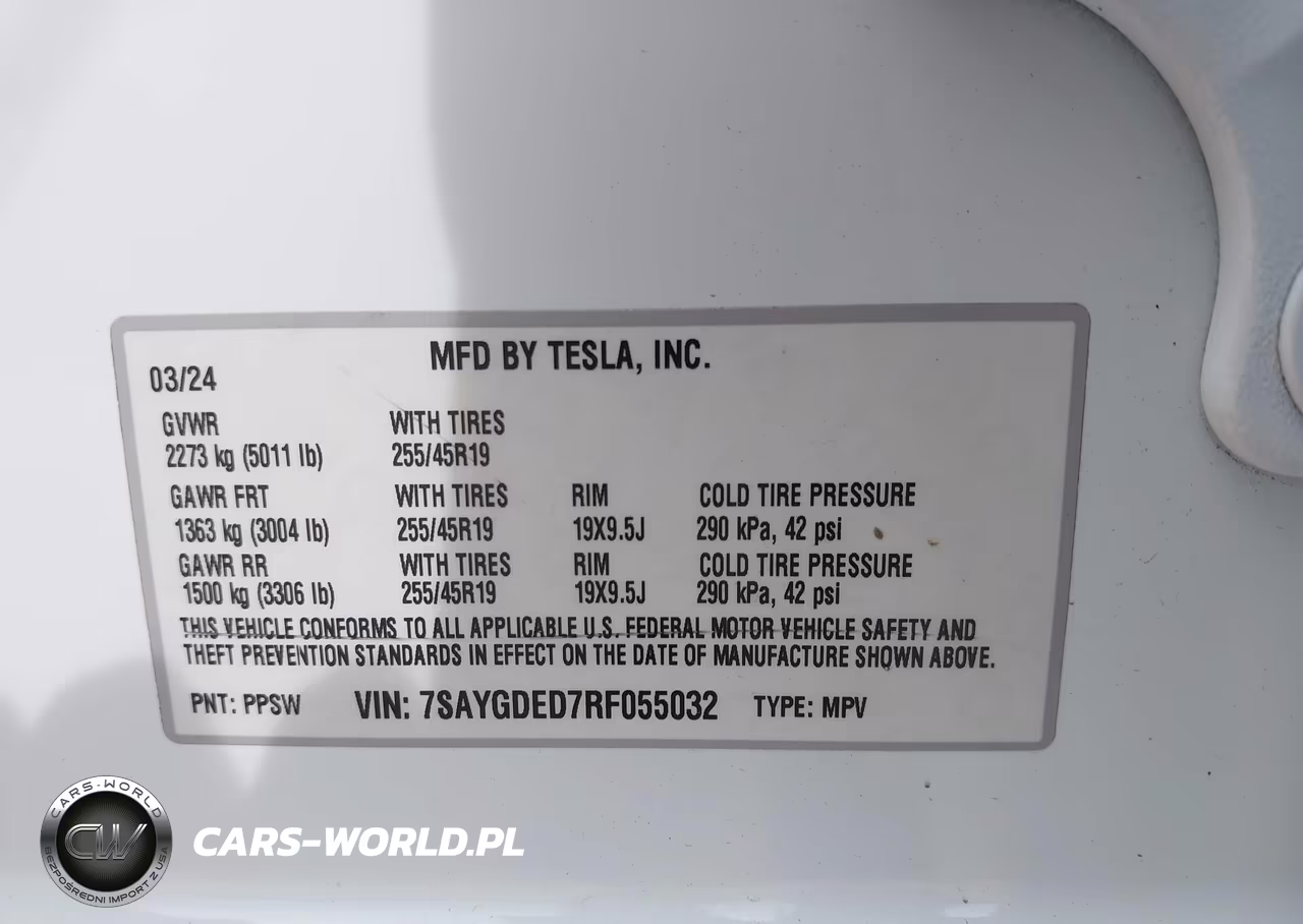 2024 Tesla Model Y Long Range Single Motor Rear-Wheel Drive-Rwd VIN:7SAYGDED7RF055032 - 8