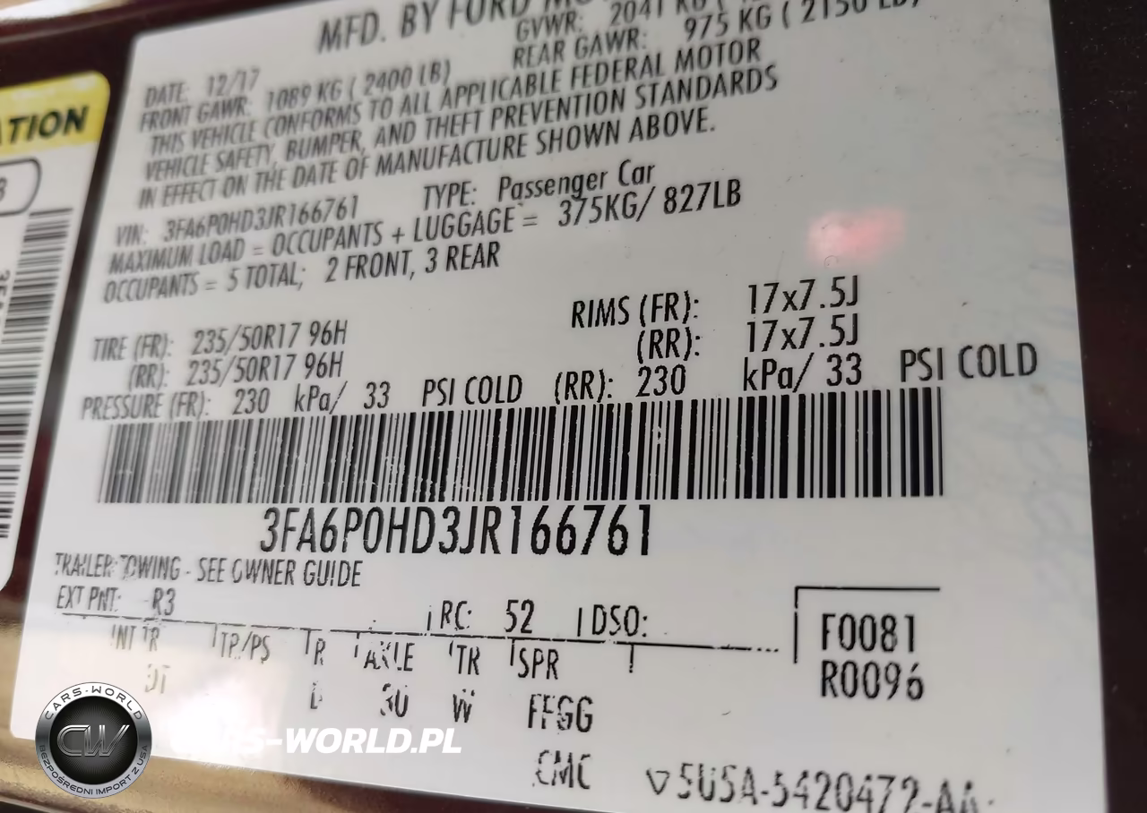 2018 Ford Fusion Se VIN:3FA6P0HD3JR166761 - 9