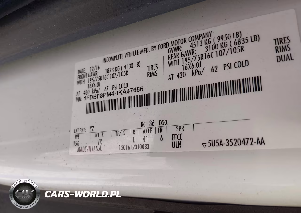 2017 Ford Transit-350 Cutaway VIN:1FDBF8PM4HKA47686 - 8
