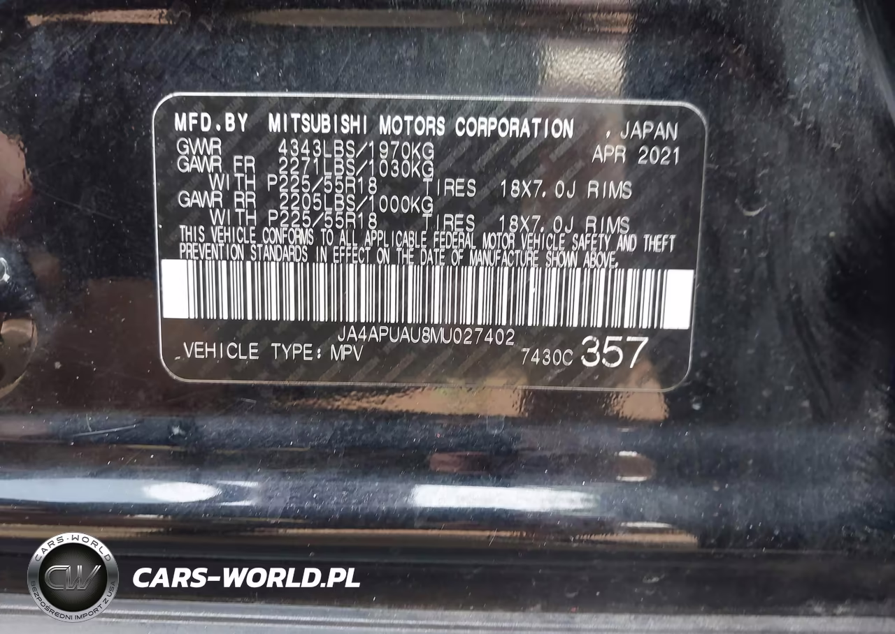 2021 Mitsubishi Outlander Sport 2.0 Es 2Wd VIN:JA4APUAU8MU027402 - 9