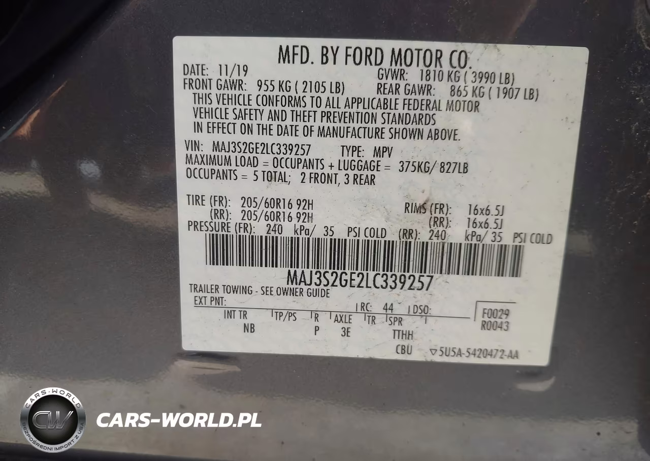 2020 Ford Ecosport Se VIN:MAJ3S2GE2LC339257 - 9