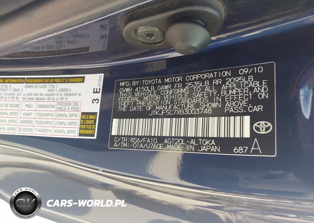 2011 Scion Tc VIN:JTKJF5C7XB3003748 - 9