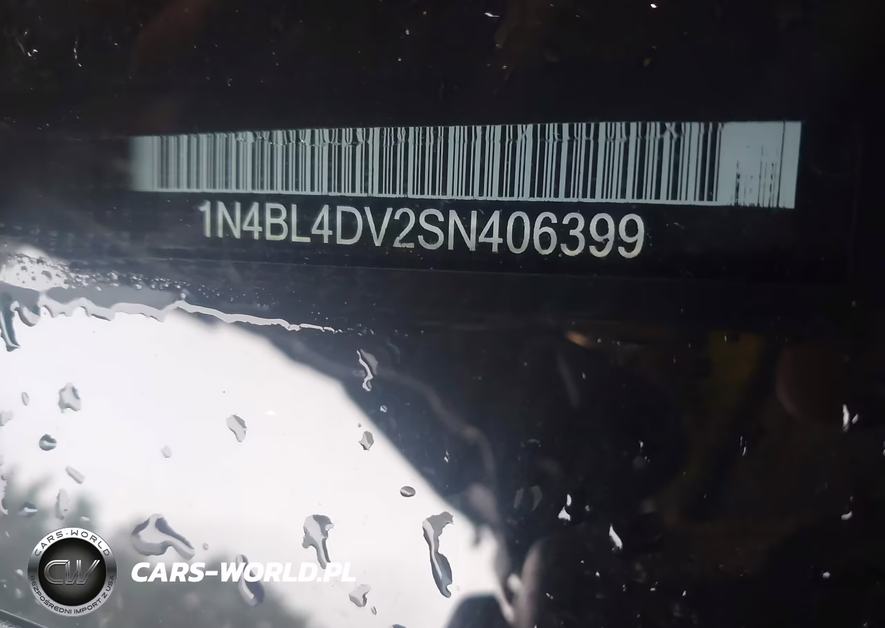 2025 Nissan Altima Sv Fwd VIN:1N4BL4DV2SN406399 - 9