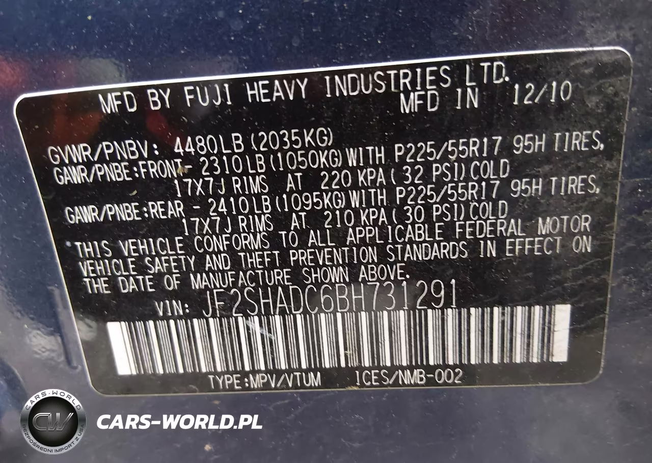 2011 Subaru Forester 2.5X Premium VIN:JF2SHADC6BH731291 - 9